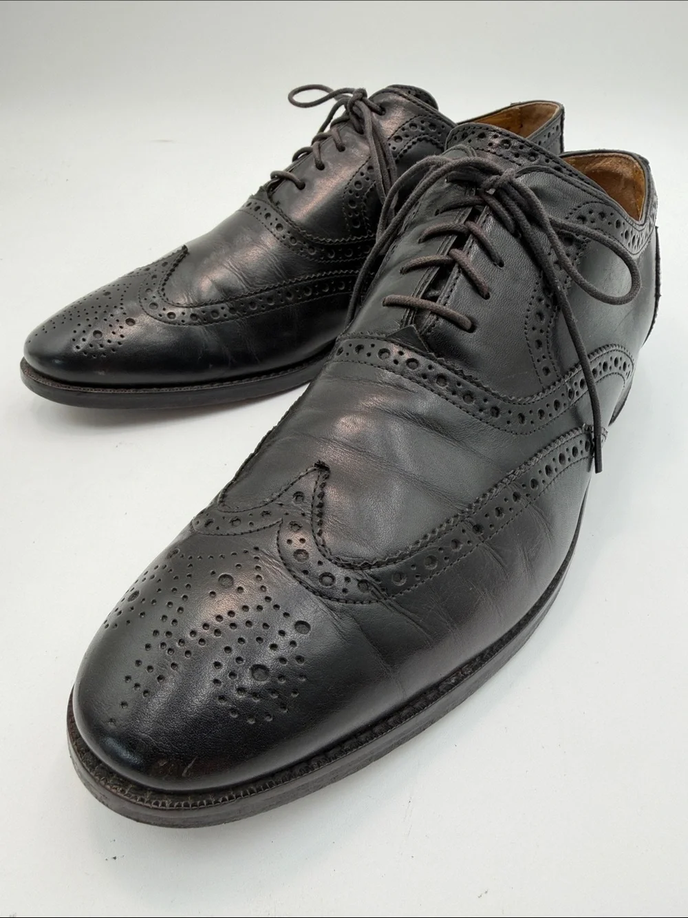 COLE HAAN 12W Oxford Wingtip Brogue Perf Toe GRANDS $400 new